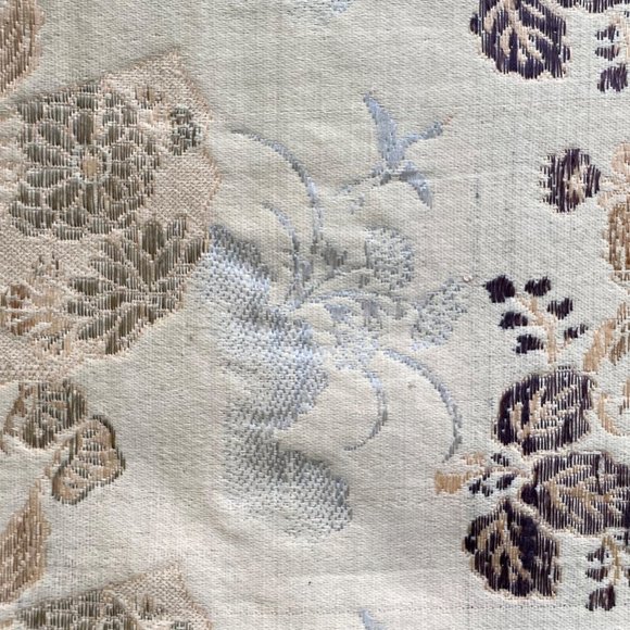 Reversible Brocade Banquet Table Runner Wall Decor Asian Gold Silver 157" x 12" - Picture 8 of 9